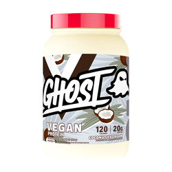 GHOST Vegan Protein Coconut Ice Cream - 2.2lb, 20g of Protein - Plant-Based Pea and Organic Pumpkin Protein - Post Workout and Nutrition Shakes, Smoothies, Baking, Soy, Lactose and Gluten Free
